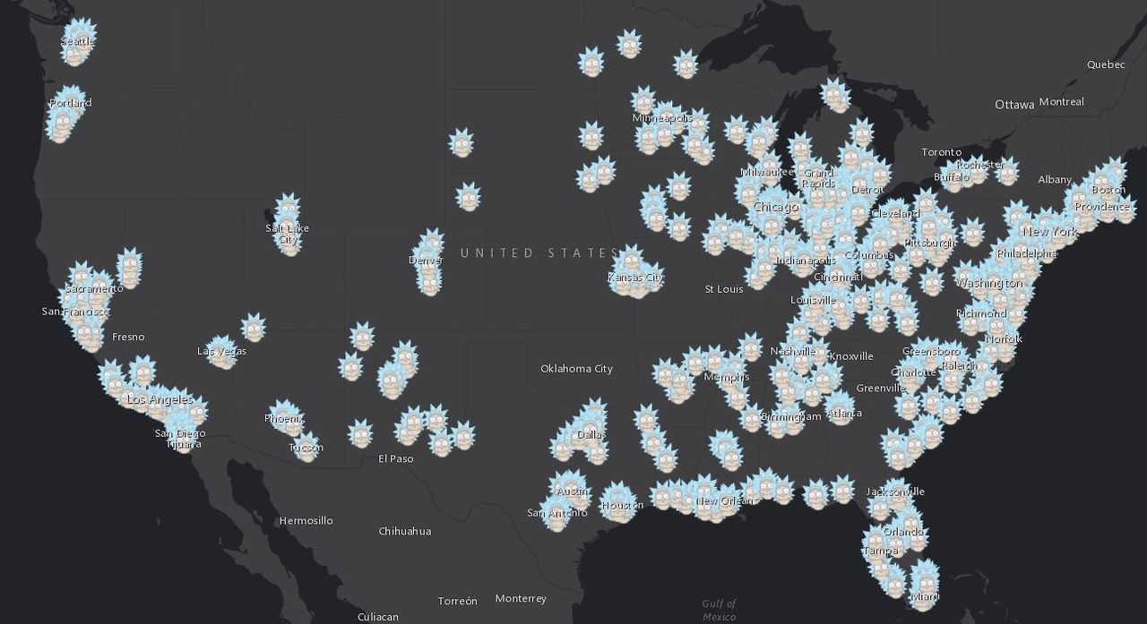 Rick and Morty map