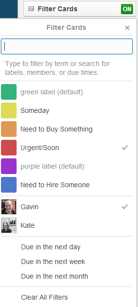 Trello Filters